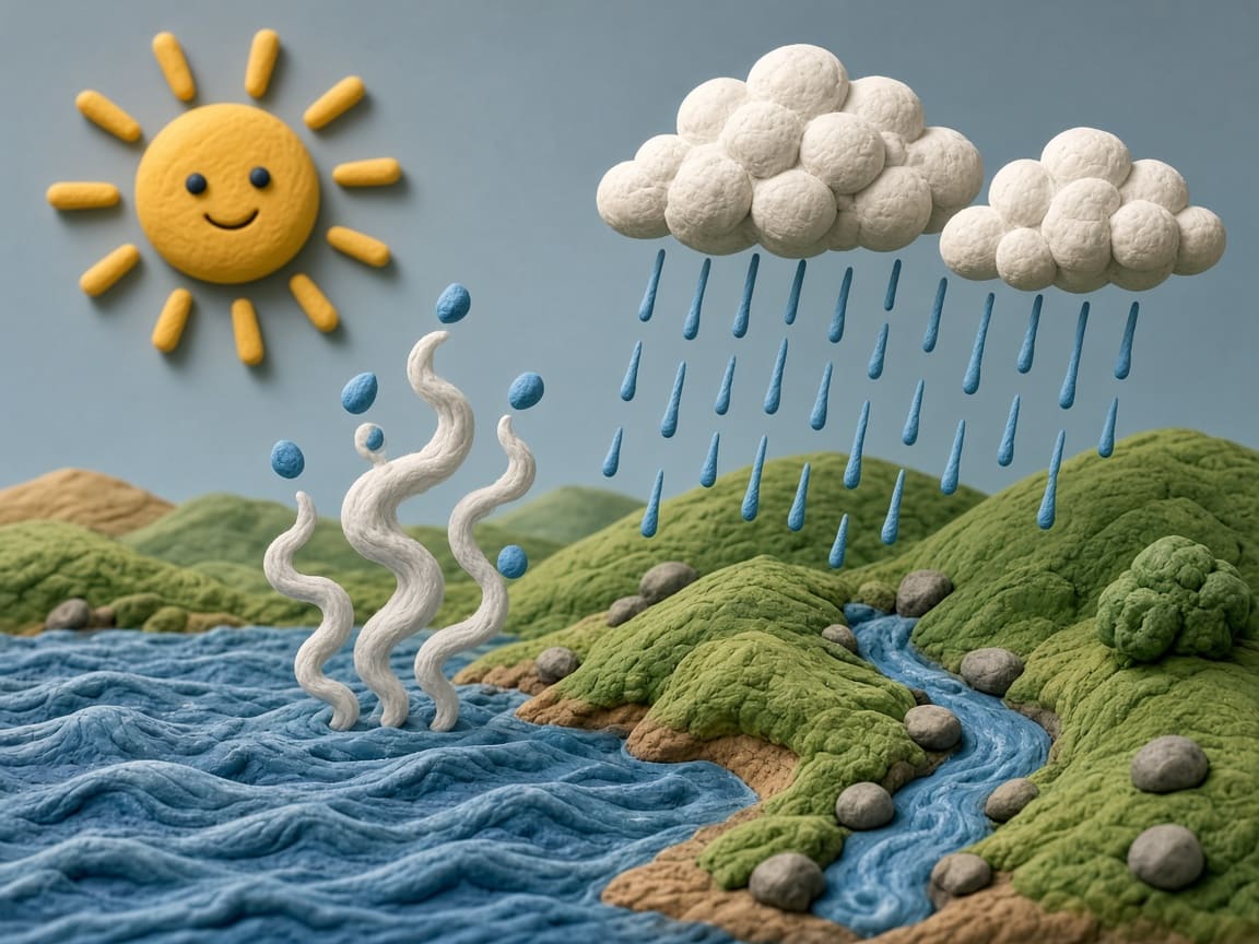 Claymation water cycle explainer scene made with Gemini Omni 1.1 Flash